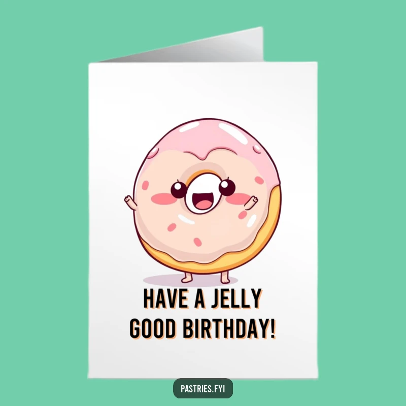 Free Printable Jelly Donut Wobble Birthday Card: Fun Downloadable Greeting for Sweet Celebrations!