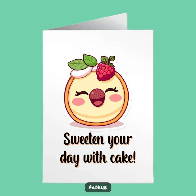 Free Printable Birthday Card: Funny Tart Winking, Perfect Downloadable Gift for a Sweet Celebration