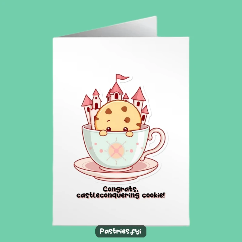 Free Printable Congrats Card: Cookie Castle Surprise for Your Victory!