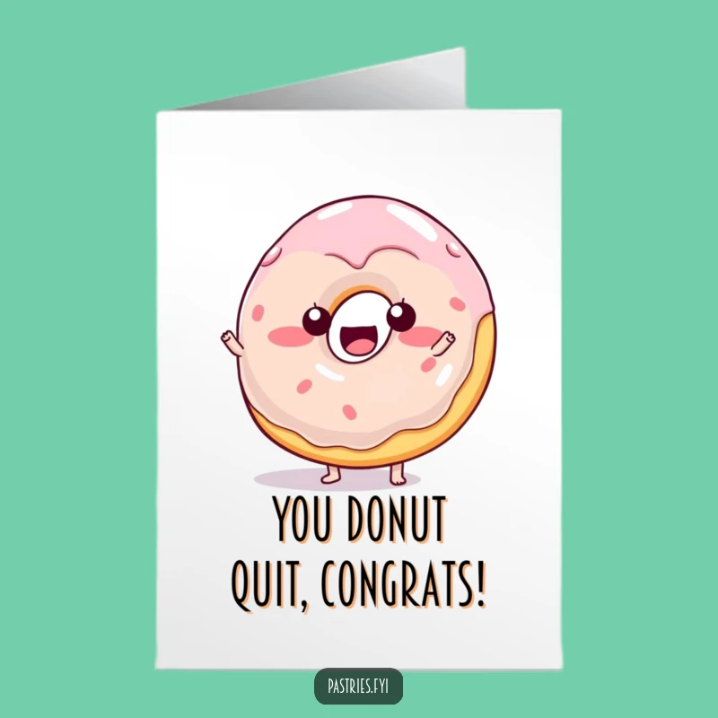Free Printable Jelly Donut Congrats Card: Downloadable Sweet Success Greeting for Any Occasion!
