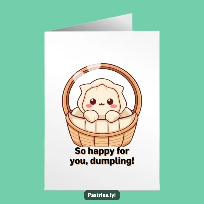 Delightful Free Printable Congrats Card: Curious Dumpling Reveal, Downloadable Joy!