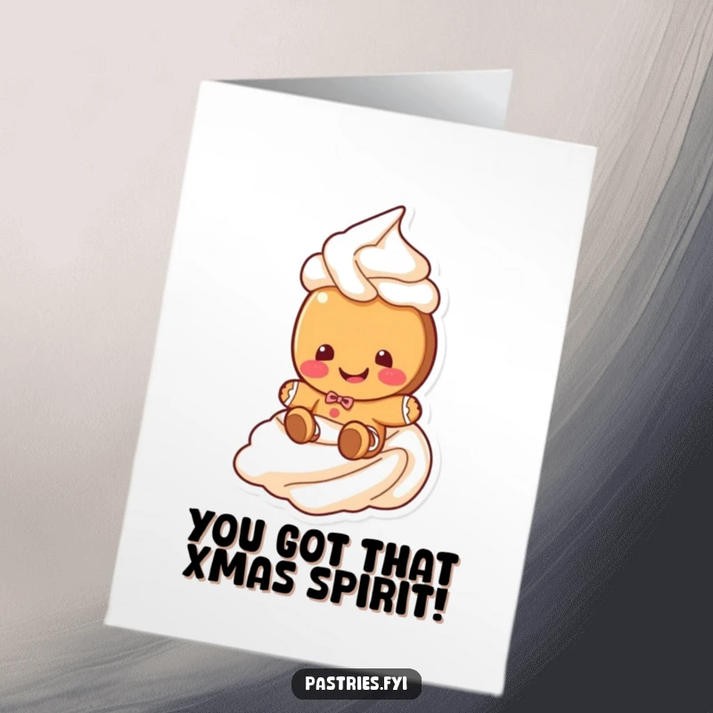 Funny Free Printable Congratulations Card: A happy gingerbread cookie enjoys a slippery ride down a frosting swirl.