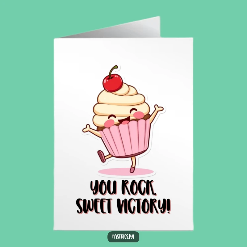 Free Printable Cupcake Congrats Card: Downloadable Sweet Success Greeting for Achievers!