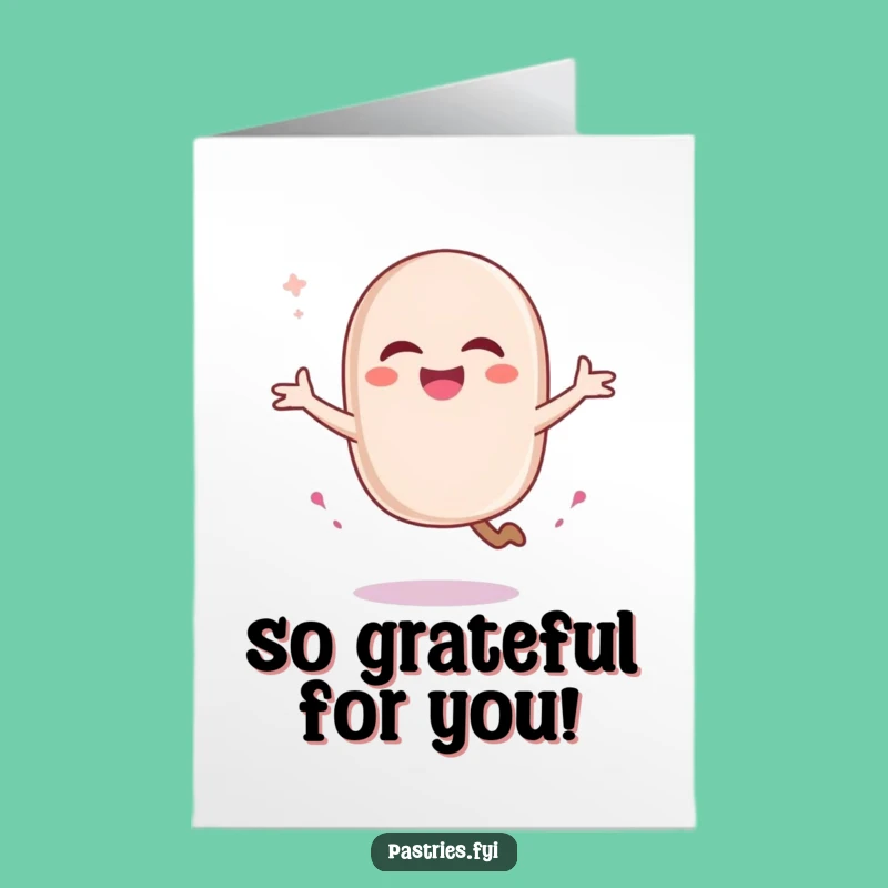 Free Printable Thank You Card: Grateful Macaron Spin, Funny Downloadable Appreciation Gift