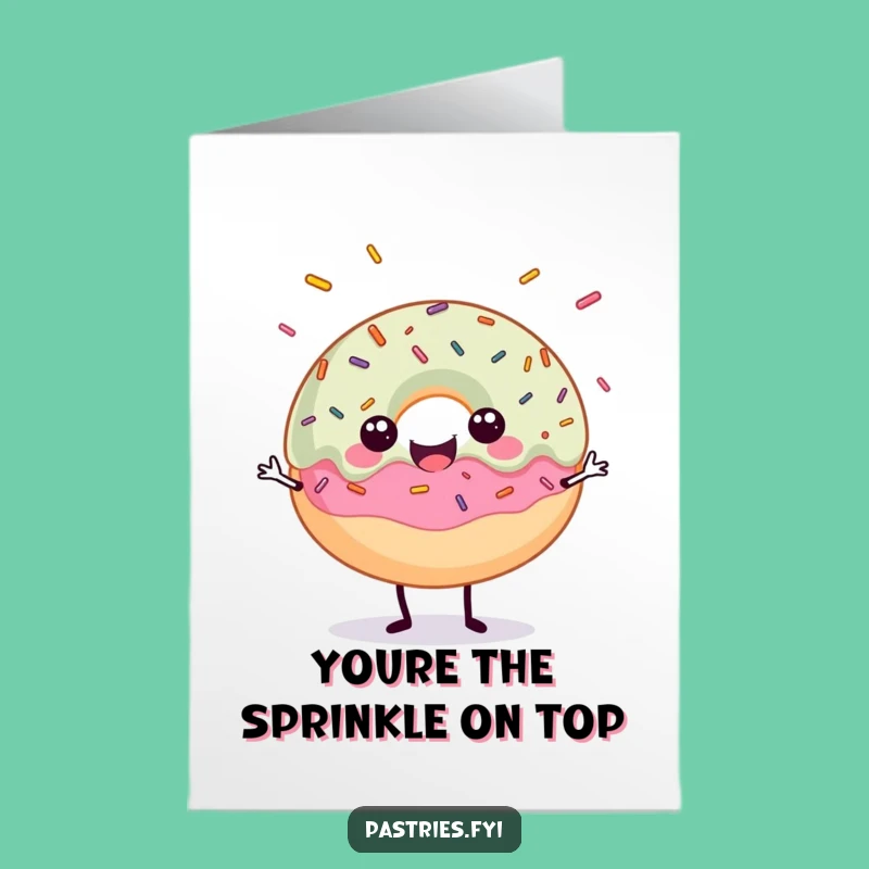 Free Printable Thank You Card: Donut Sprinkles, Sweet Downloadable Gratitude Gift