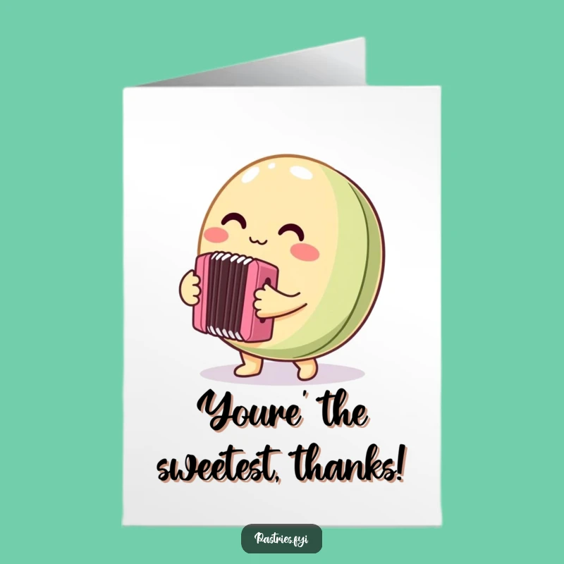 Free Printable Macaron Thank You Card: Musical Thanks Downloadable Express