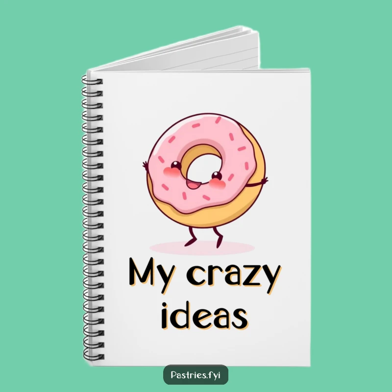 Funny Cartwheeling Donut Notebook: Jot Down Ideas with Energetic Fun - Great Gift!
