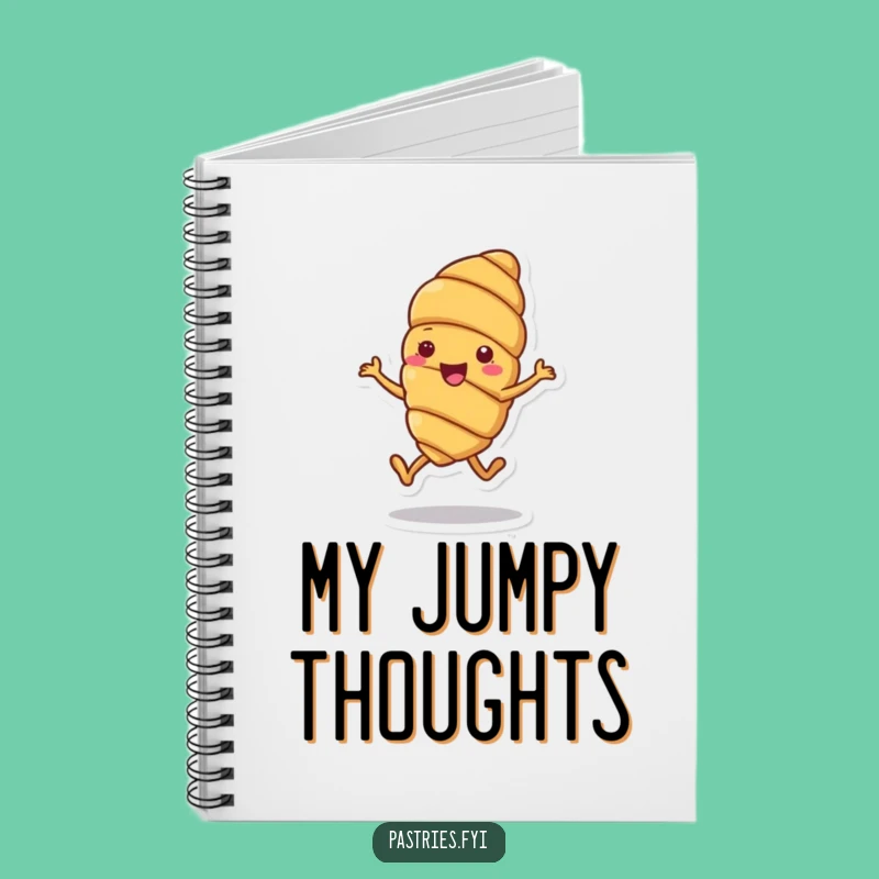 Funny Croissant Hop Notebook: Cheerful Pastry, Joyful Hop Journal, Perfect Gift