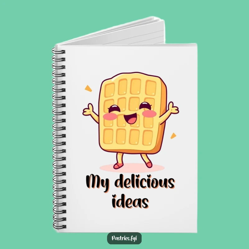 Funny Dancing Waffle Notebook: Jot Down Happy Thoughts!