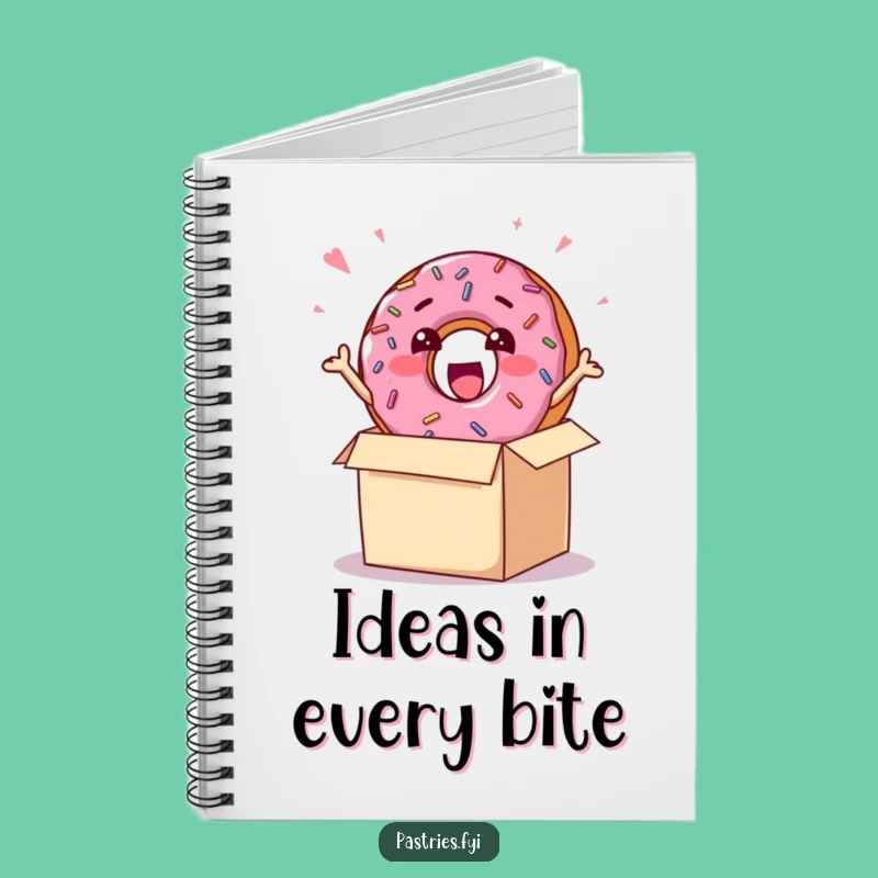 Funny Donut Burst Notebook - Excited Sprinkle Journal & Gift