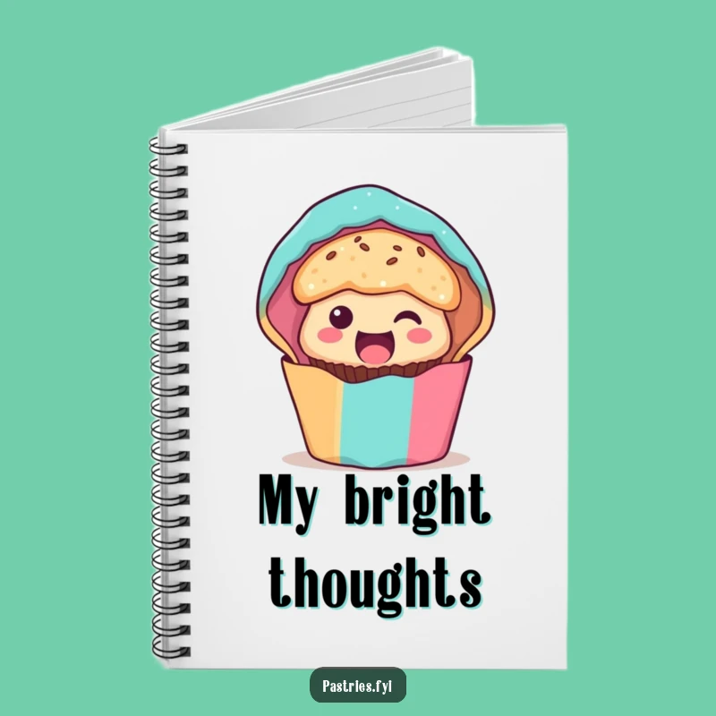 Funny Muffin Notebook: Excited Character Peeking, Funny Gift for Notes