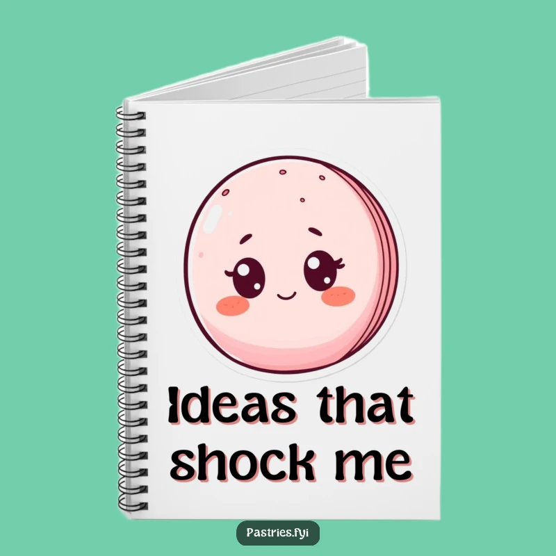 Funny Surprised Macaron Notebook - Capture Thoughts with a Laugh