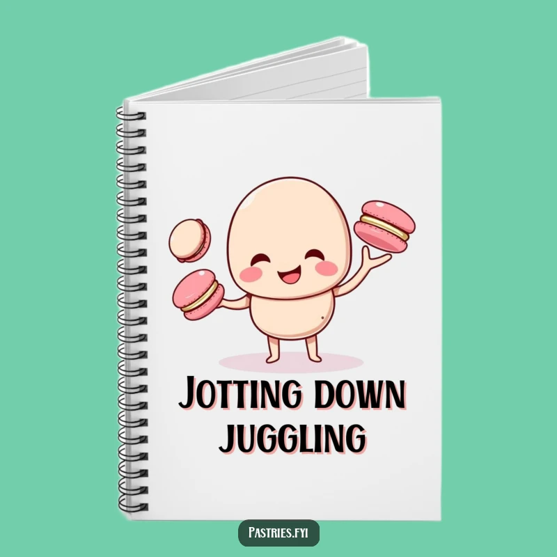 Funny Juggling Macaron Notebook - Hilarious Journal for Sweet Ideas