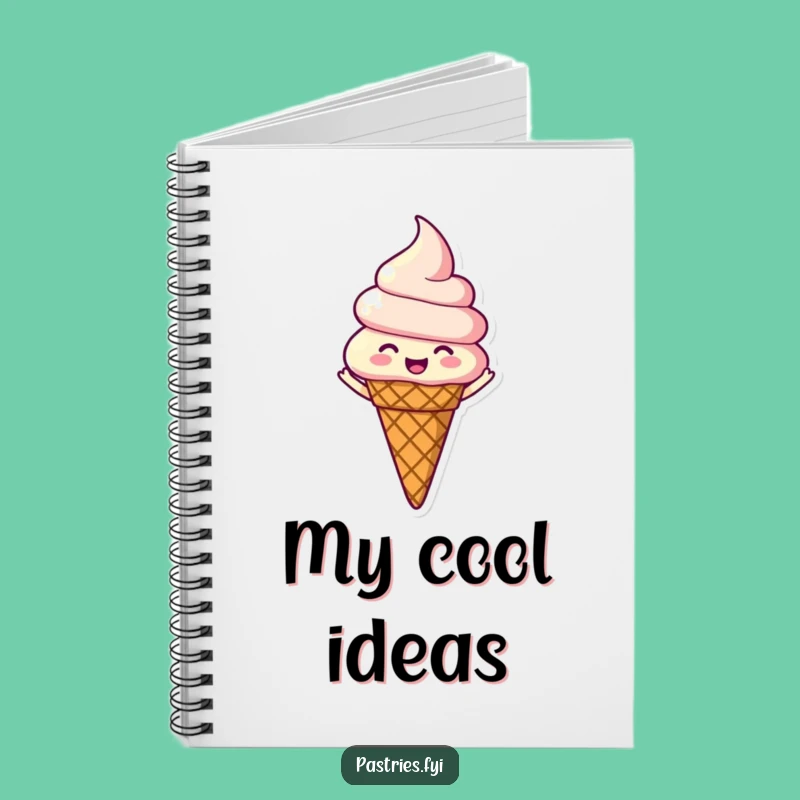 Funny Spinning Ice Cream Notebook - Sweet Journal for Joyful Ideas