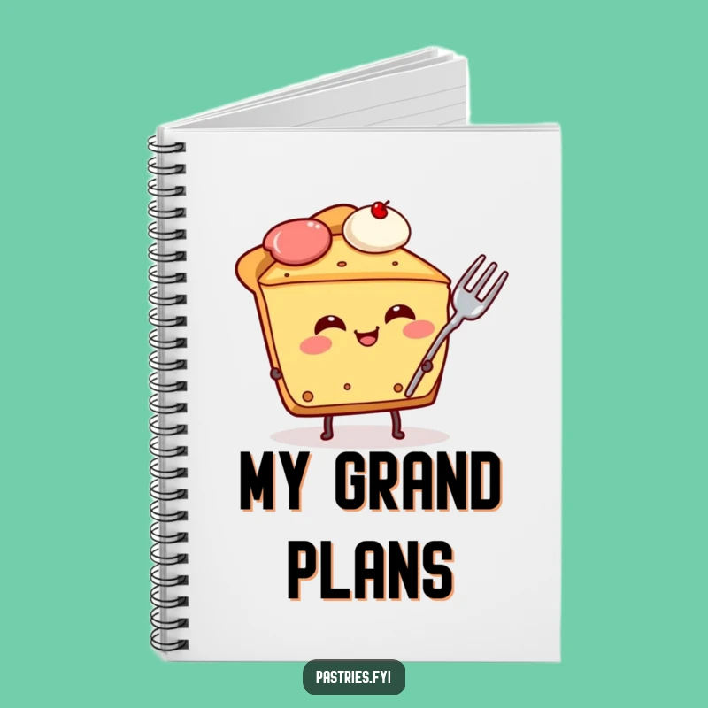 Funny Pie Slice Notebook: Giggling Dessert with Fork Funny Gift for Notes