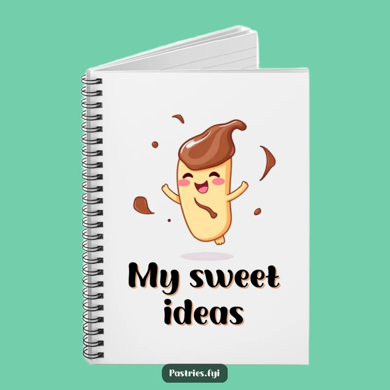 Funny Churro Twirling Chocolate Notebook: Jot Down Sweet Ideas