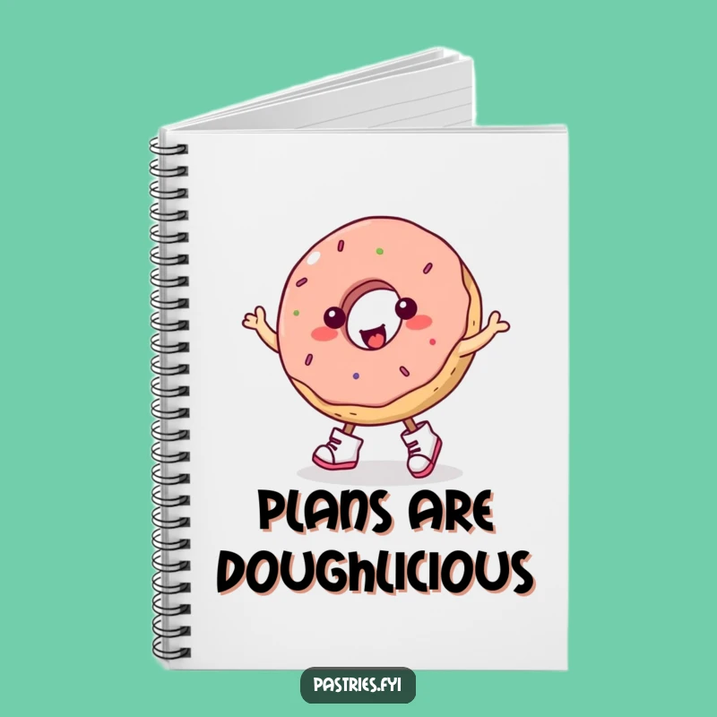 Funny Donut Jigging Notebook: Plan Your Day with Delicious Delight