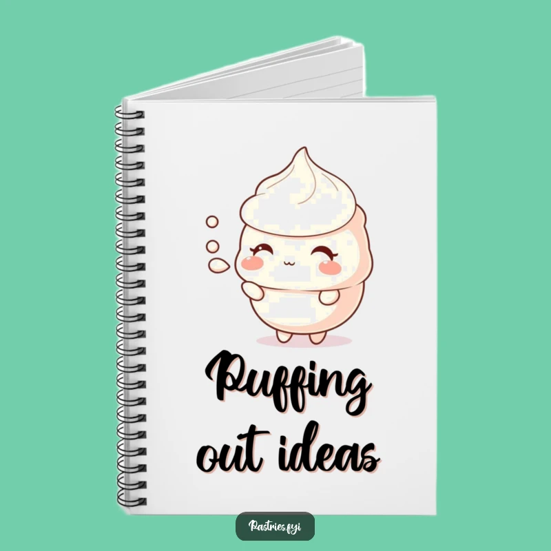 Funny Meringue Puff Notebook: Jot Down Thoughts with Delicate Flair