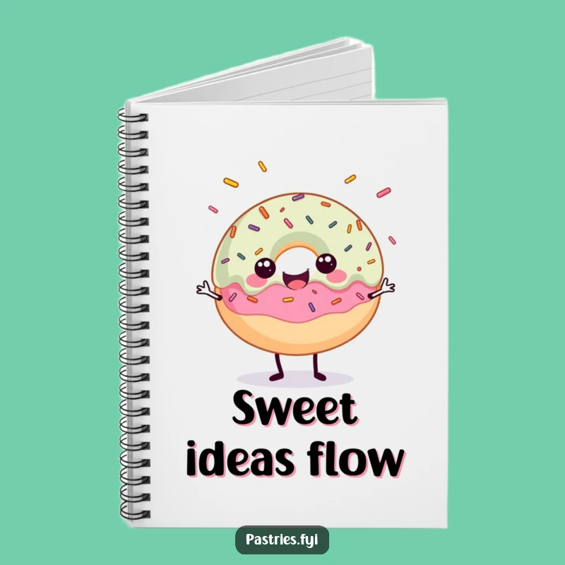 Jot Down Sweet Ideas: Funny Donut Sprinkle Notebook