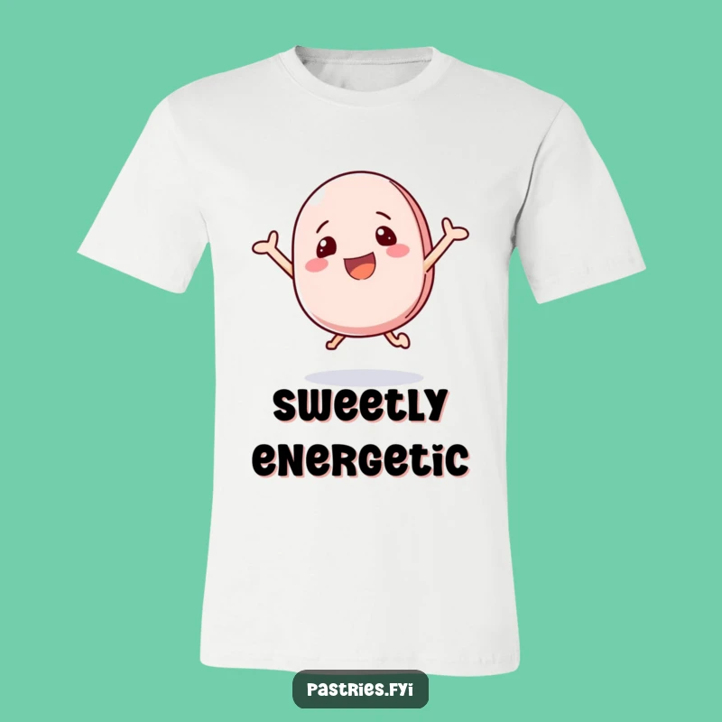 Funny Macaron T-Shirt: Happy Bouncing Treat Design for Cheerful Vibes
