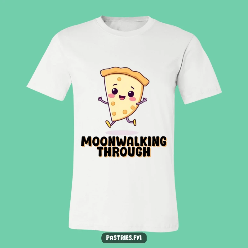 Funny Pie Moonwalk T-Shirt: Cheerful Character Dancing, Cool Fun Tee