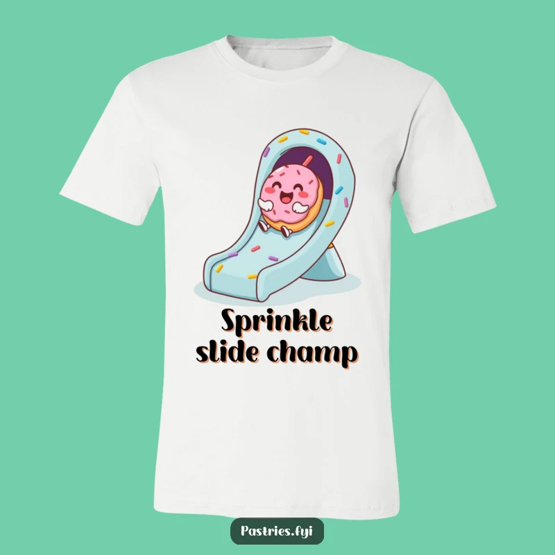 Funny Donut Slide T-Shirt: Wear the Giggles, a Hilarious Sweet Treat Gift!