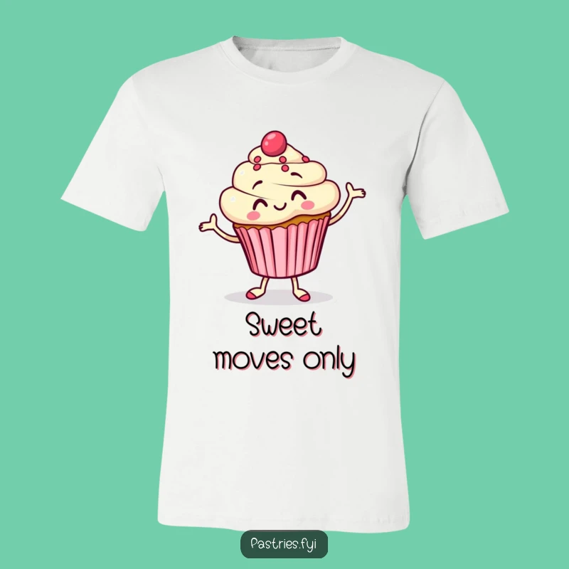 Funny Cupcake Jigging T-Shirt: Wearable Fun for Dessert Devotees!