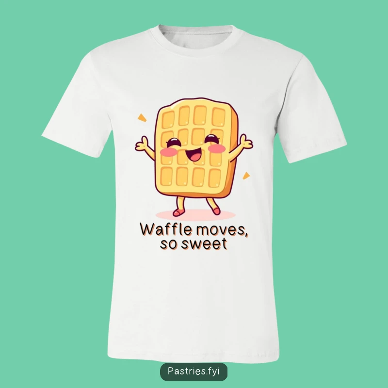 Funny Dancing Waffle T-Shirt: Spread Breakfast Cheer!