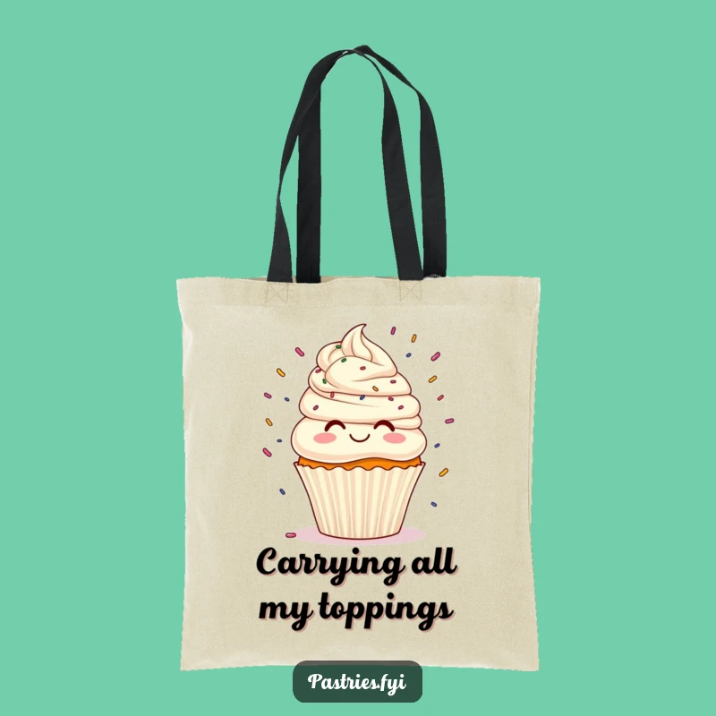 Funny Cupcake Sprinkles Juggling Tote Bag: Carry Your Essentials with Sweet Humor