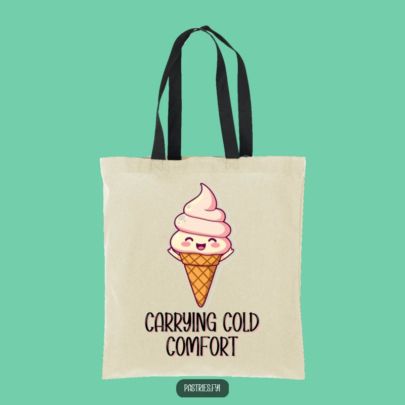 Funny Spinning Ice Cream Tote Bag - Sweet & Joyful Gift for Everyday