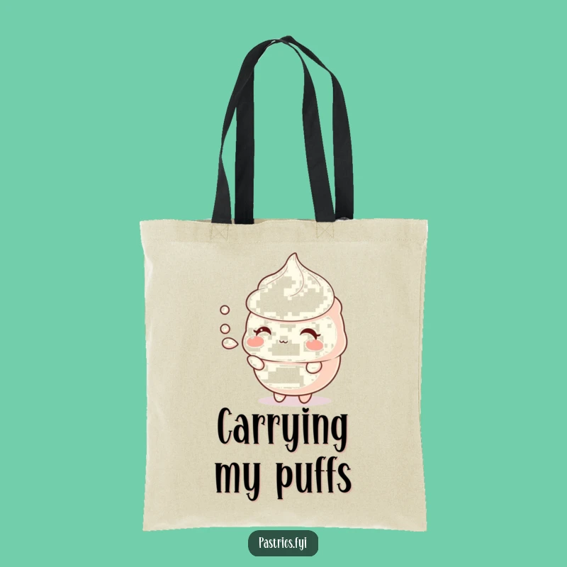 Funny Meringue Puff Tote Bag: Carry Your Essentials with Gentle Charm