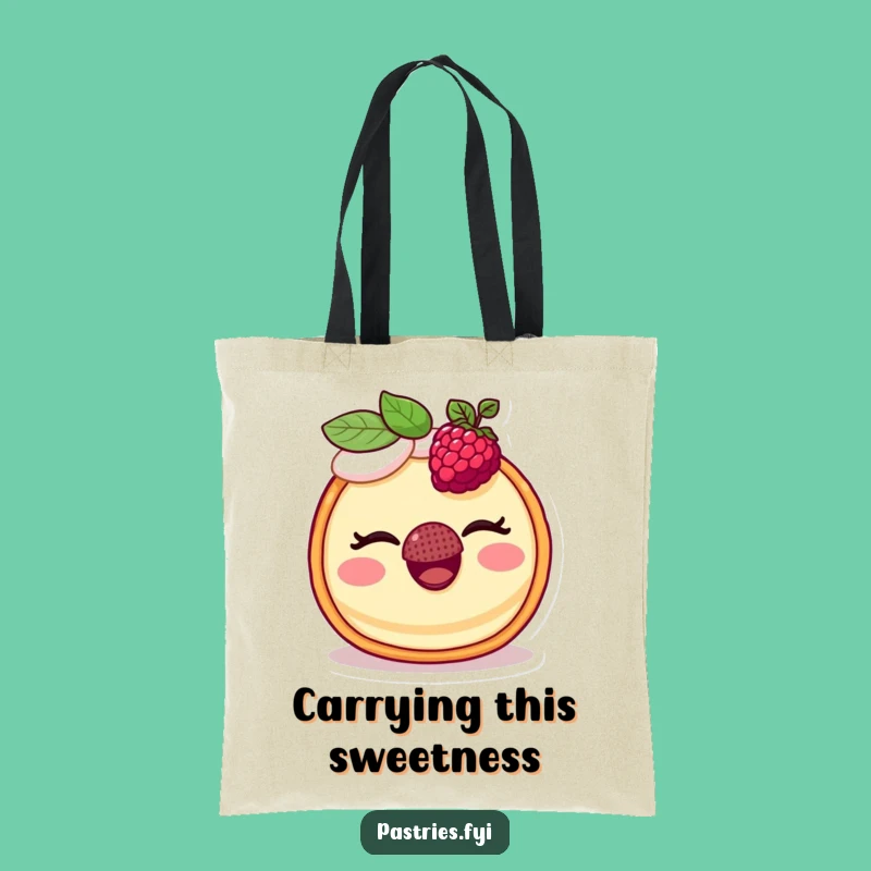 Funny Tart Tote Bag: Carry Your Laughs With This Winking Raspberry Design, Cute Gift!