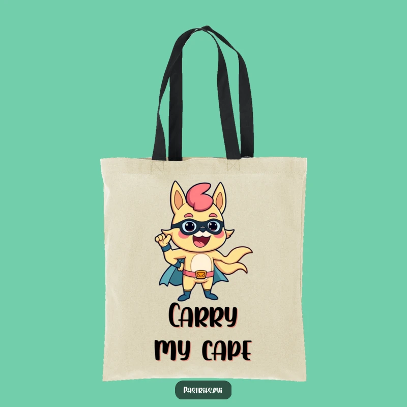 Funny Churro Superhero Tote Bag: Heroic Pose Accessory, Practical Funny Gift