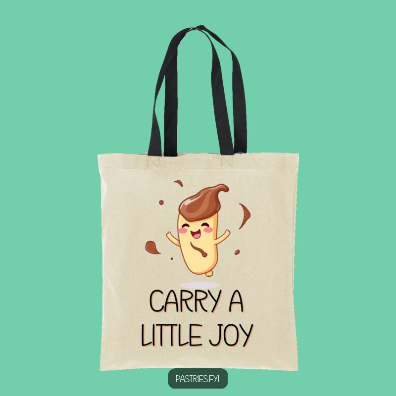 Funny Churro Twirling Chocolate Tote Bag: Carry Your Joy Everywhere