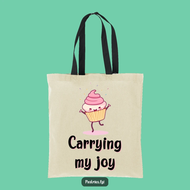 Funny Cupcake Cartwheel Tote Bag: Flying Sprinkles Accessory, Practical Funny Gift