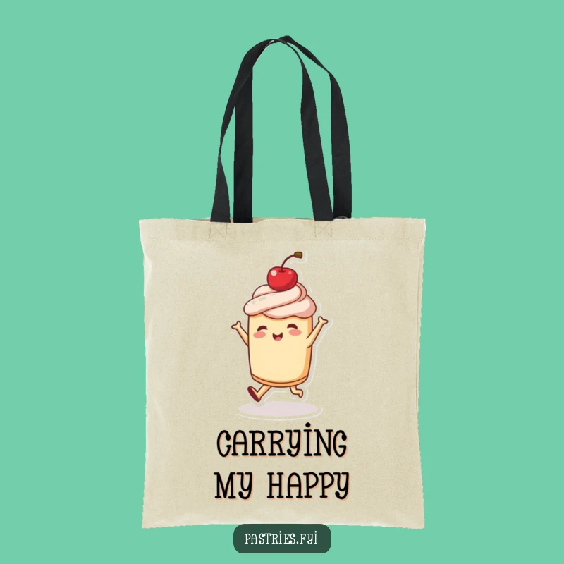 Funny Dancing Pastry Tote Bag - Joyful & Humorous Carry-all
