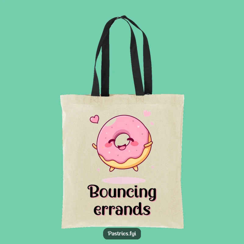 Funny Jelly Donut Bounce Tote Bag: Carry Your Giggling Style