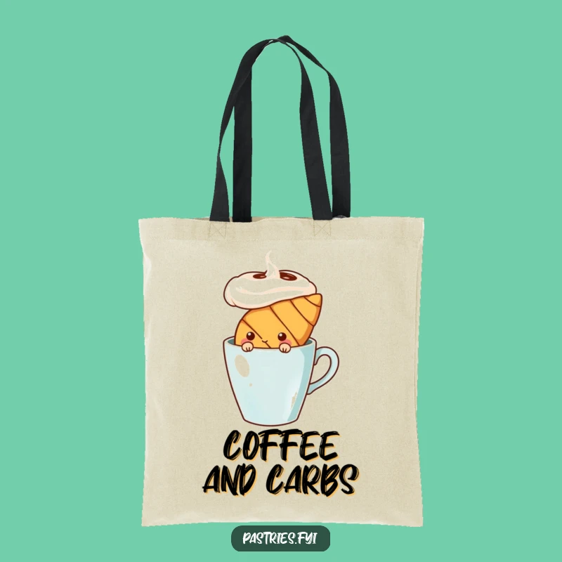 Funny Shy Croissant Tote Bag - Chic Comedic Pastry Accessory