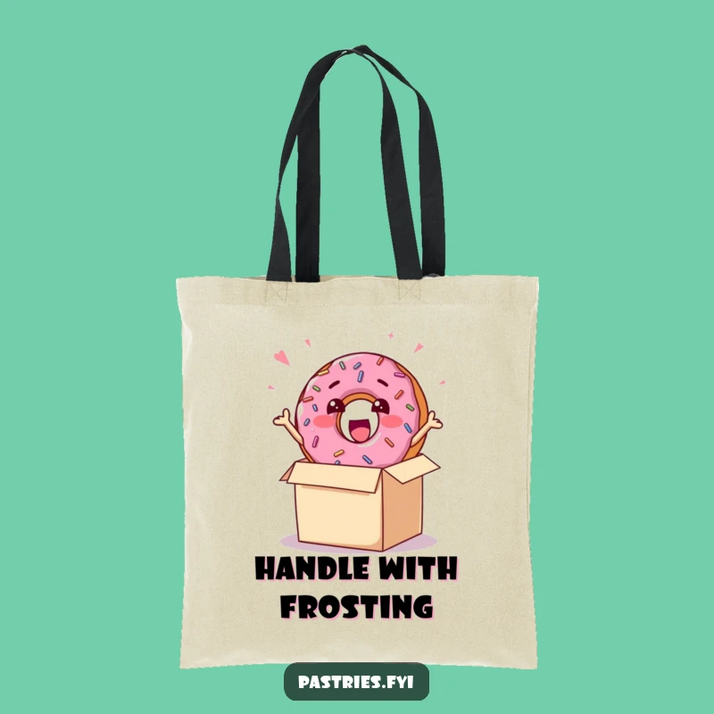 Funny Donut Burst Tote Bag - Chic & Excited Treat Accessory Gift