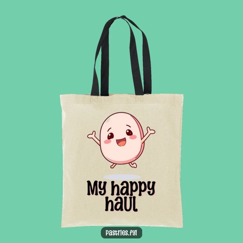 Funny Macaron Tote Bag: Carry Your Joy with This Bouncing Treat Design