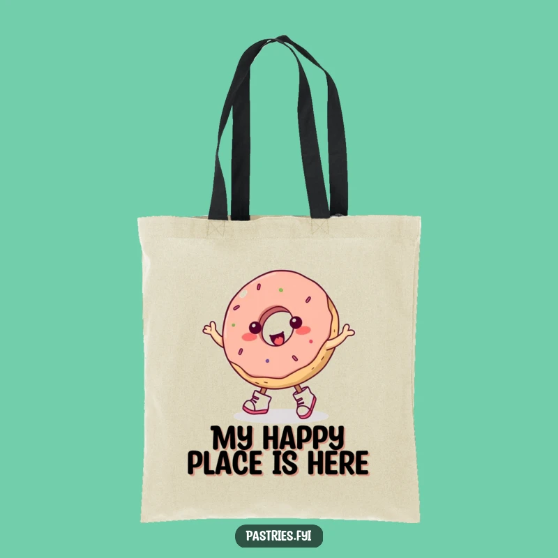 Funny Donut Jigging Tote Bag: Carry Your Goods with Sweet Style and Humor