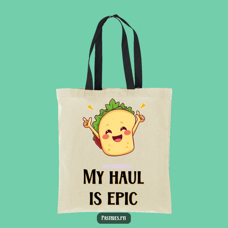 Funny Taco Victory Dance Tote Bag: Fiesta Carry-All, Foodie Fun Gift